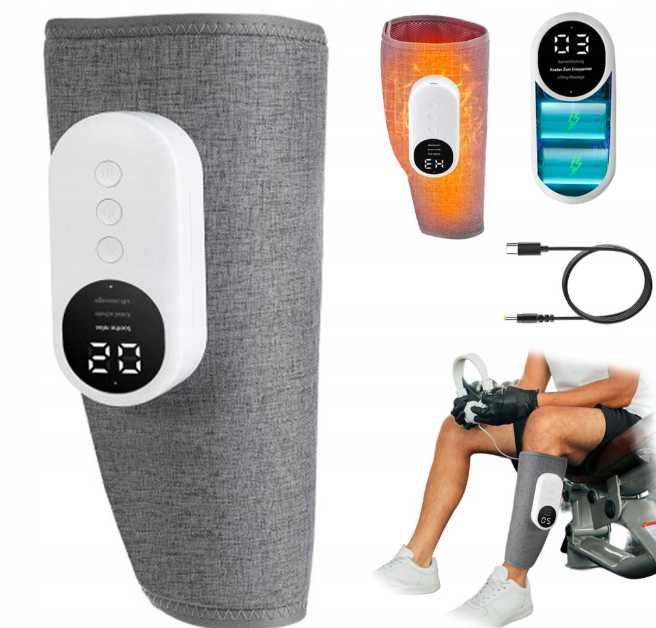 Masażer Ciśnieniowy Nóg Łydek Łagodzi Ból Drenaż Limfatyczny Mocny