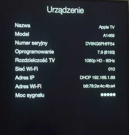 Apple TV 3gen A1469 przystawka