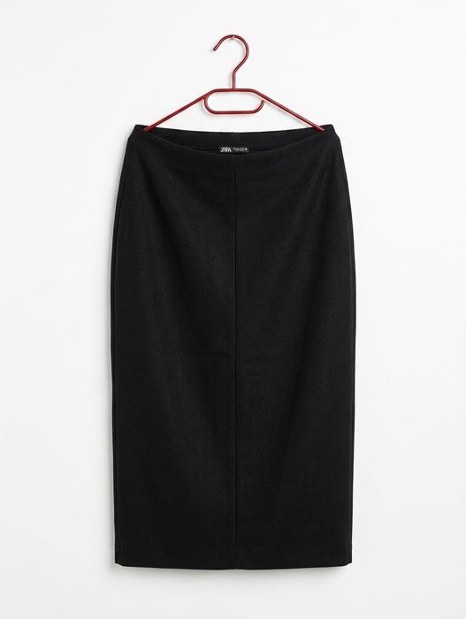 Czarna ołówkowa spódnica midi elegancka Zara r. M