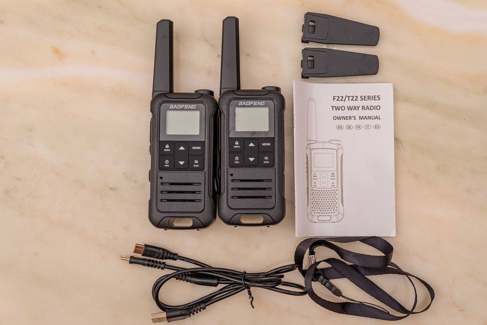 2 radios walkie talkie PMR Baofeng com 16 canais,novo na embalagem!