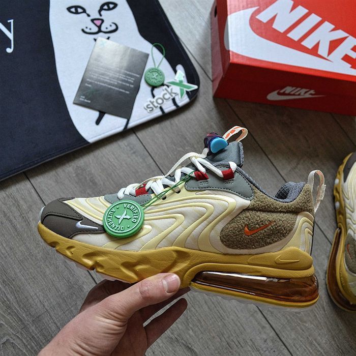 Мужские кроссовки Travis Scott X Nike Air Max 270 React Cactus Trails