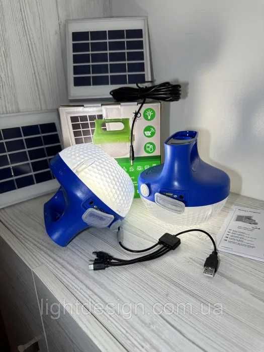Потужний лiхтар з функцією powerbank , Mobiya + солнечная панель.