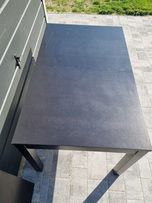 Stół IKEA BJURSTA czarny 84 x 140 - 220 cm