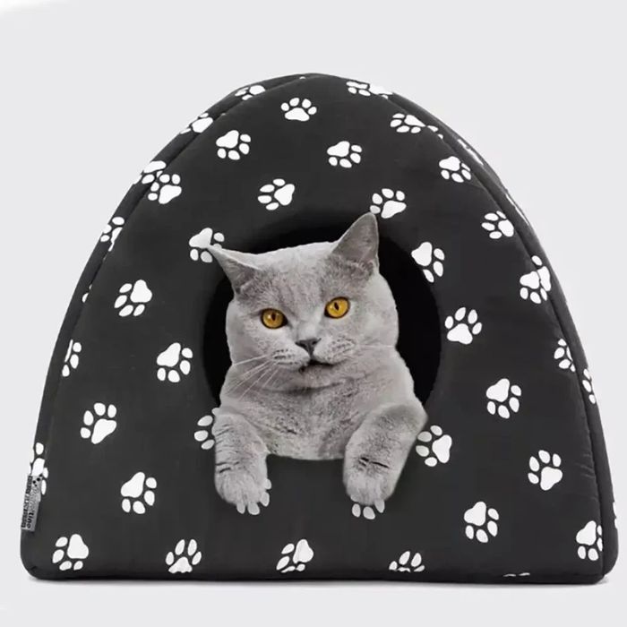М'яка будка для собак і котів з подушкою всередині, розмір 34×40 см —