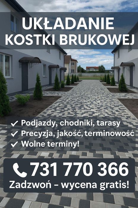 Układanie kostki brukowej mycie impregnacja