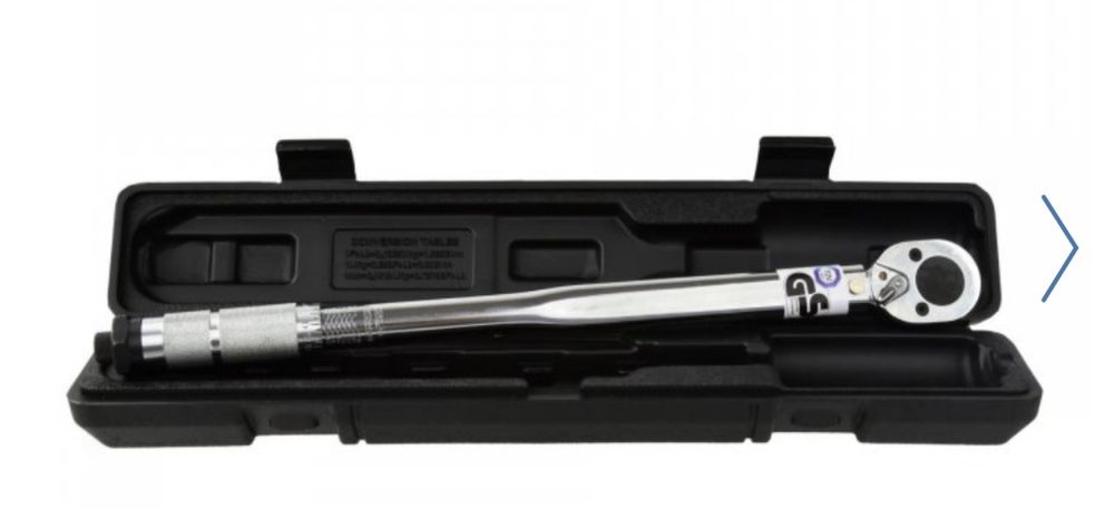 Динамометрический ключ +3 головки 1/2,28-210 Nm Geko 10064