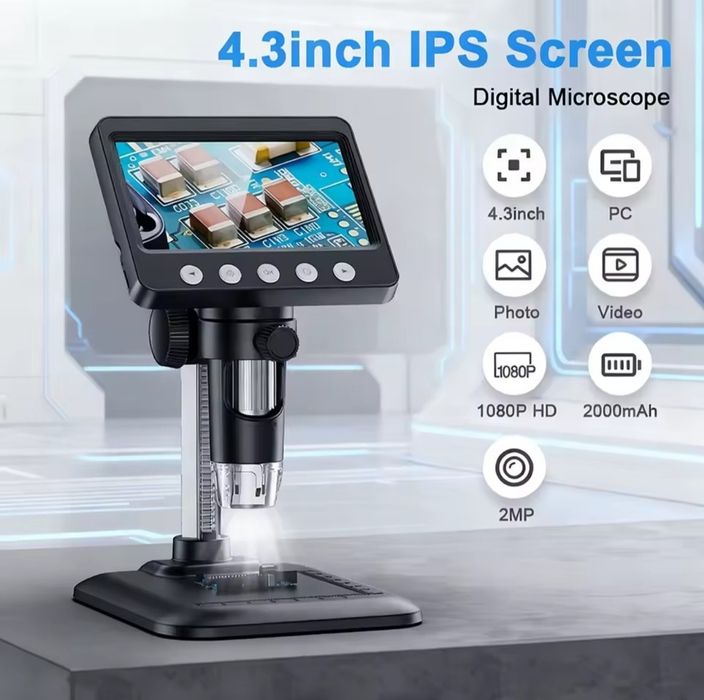 ‼️Цифровий мікроскоп 4.3'' , 50-1000х‼️