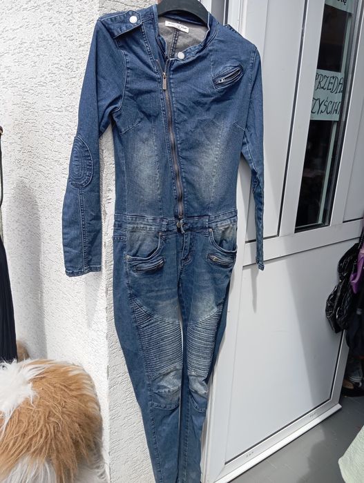 Kombinezon damski dżinsowy