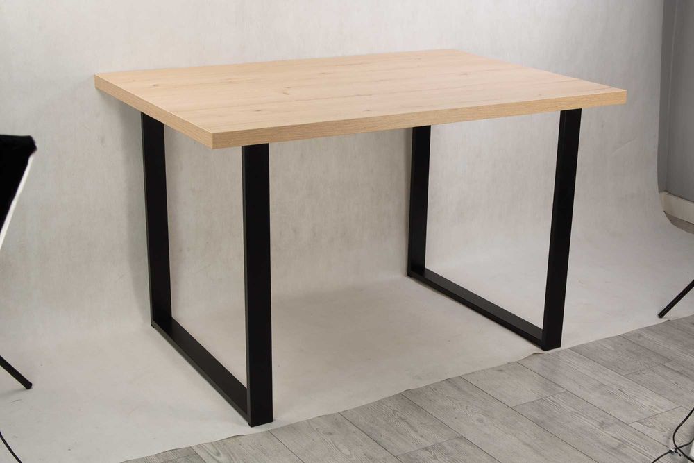 STÓŁ LOFT DO SALONU jadalni kuchni - Metalowe Nogi + Blat - prosty, solidny