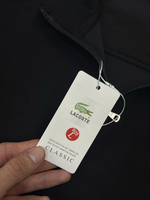 Полузамок Lacoste чорний чоловічий Полузамок Лакост 1/3 зип зіпка