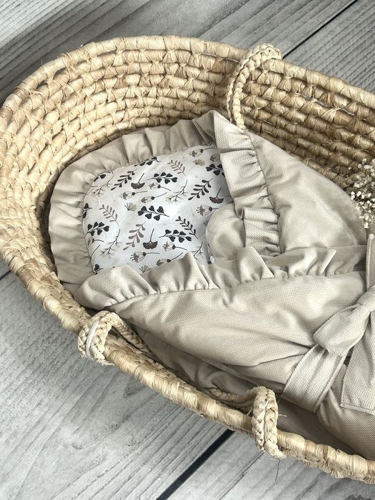 Piekny komplet wyprawka kokon rozek kolderka podusia