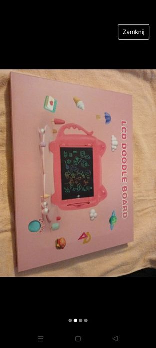 Tablet dla dzieci do rysowania z rysikiem kolor niebieski