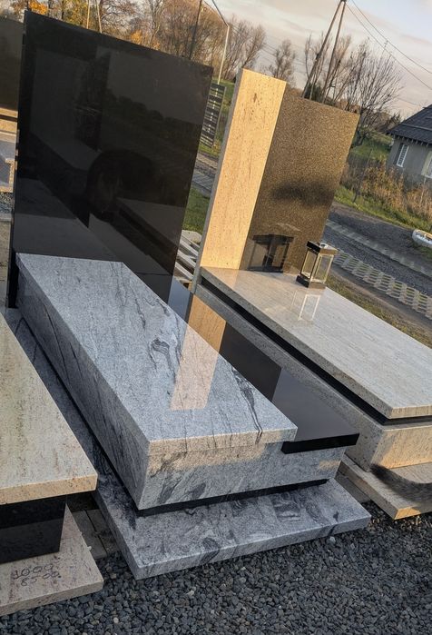 Nagrobek granitowy 90x190 viscount white