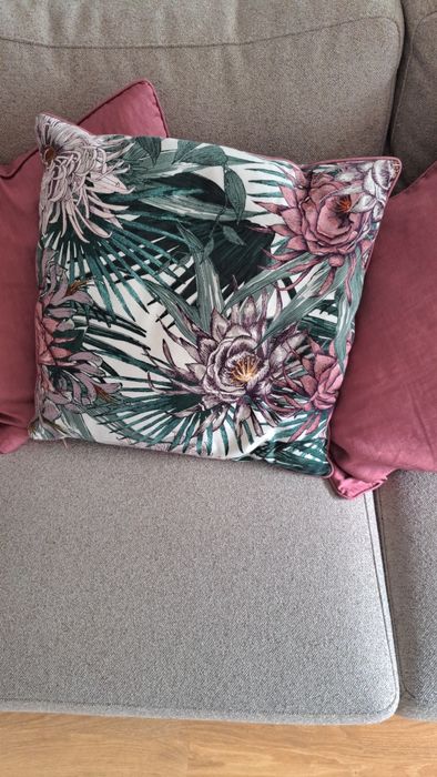 Capas de almofadas rosa floral HM
