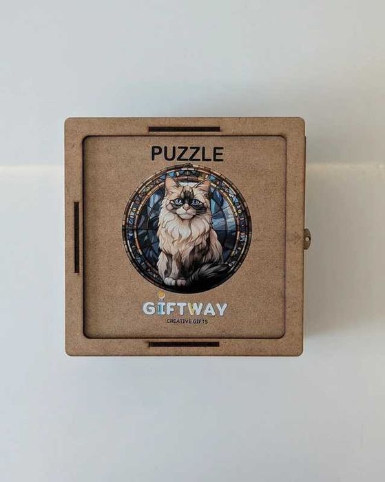 Puzzle drewniane kot układanka - 224 elementy