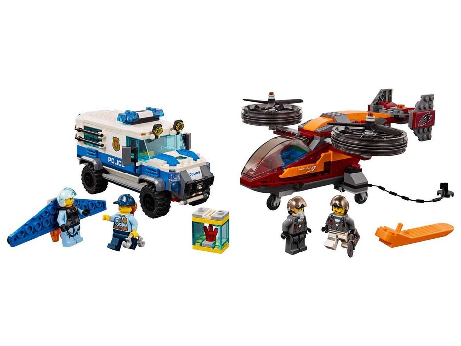 Zestaw LEGO CITY 60209 Rabunek diamentów pudełko i instrukcje