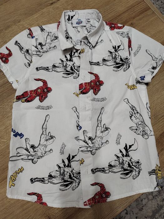 Koszula chłopięca 128 krótki rękaw spider man