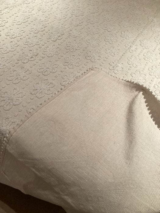 Colcha cama casal , algodão , cor cru