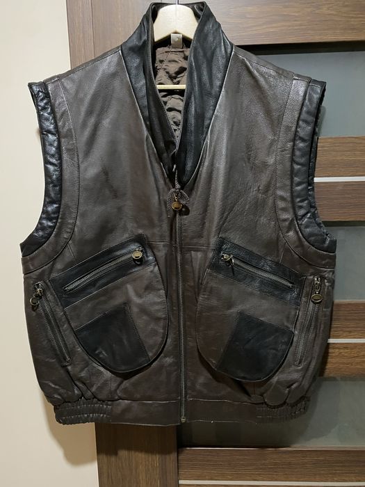 Skórzana kamizelka na motor