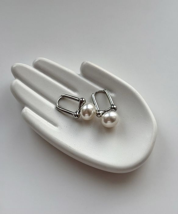 Срібні сережки Tiffani & Co. з перлами 925 проби