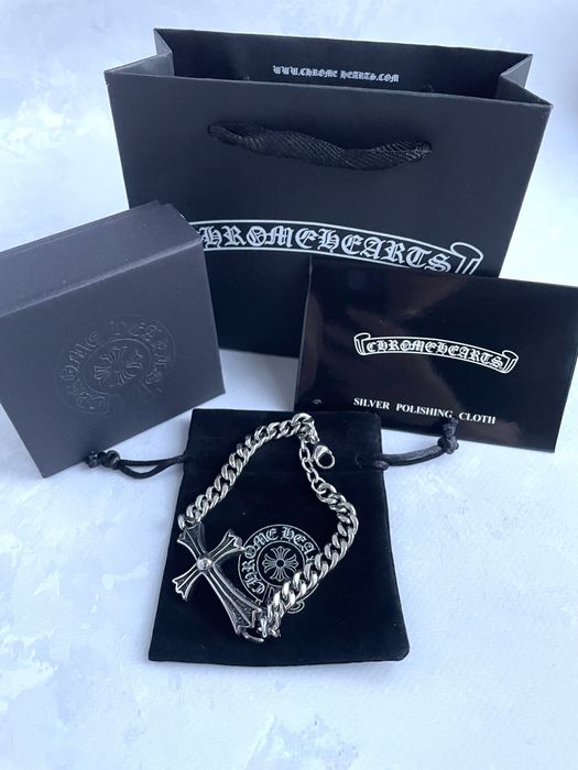 Браслет Chrome Hearts / Ланцюг хрестик на руку / Кулон Хром Хартс y2k opium