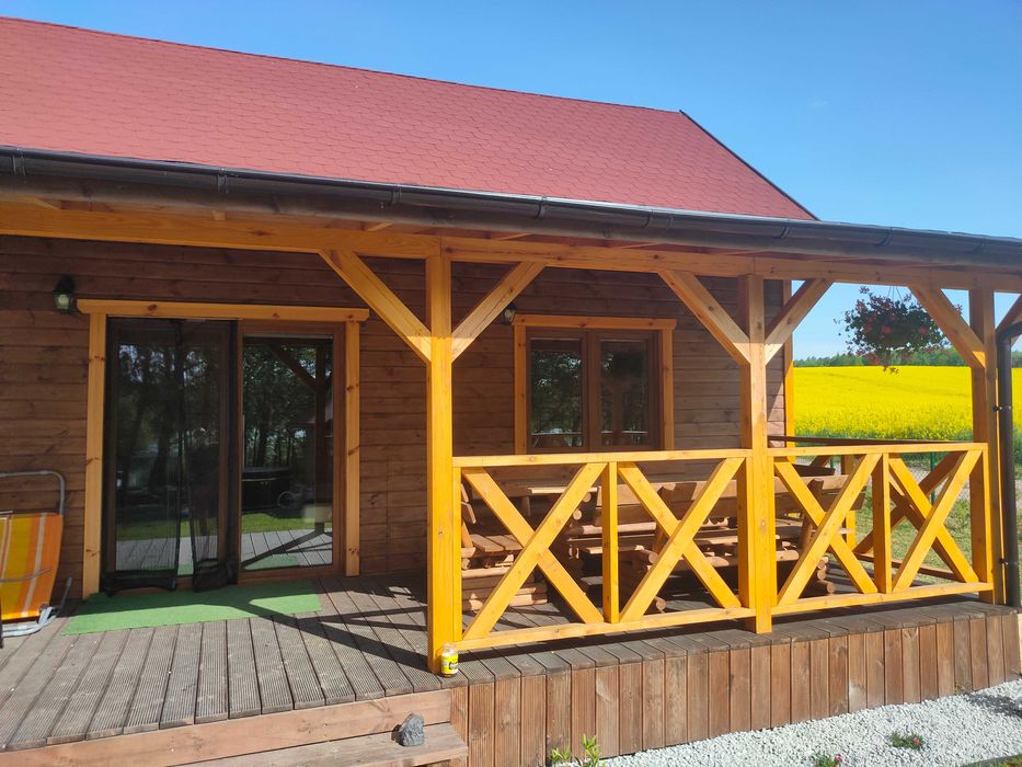 Ferie Walentynki Wakacje domki  całoroczne nad jeziorem  , balia