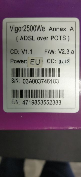 DrayTek Vigor 2500 We