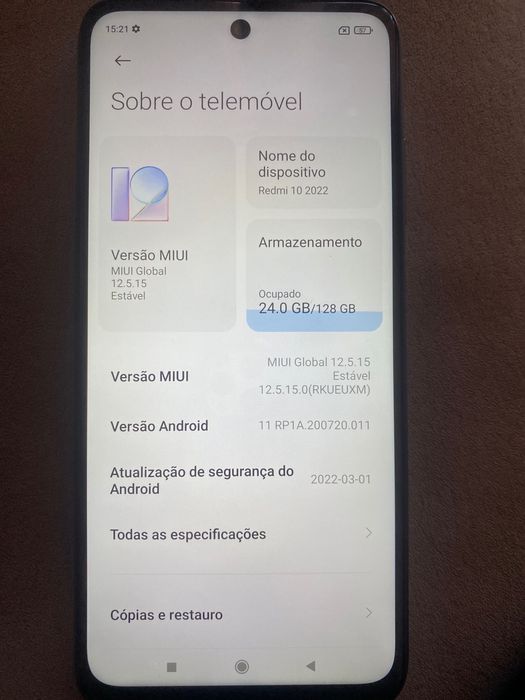 Redmi 10 2022  128 livre