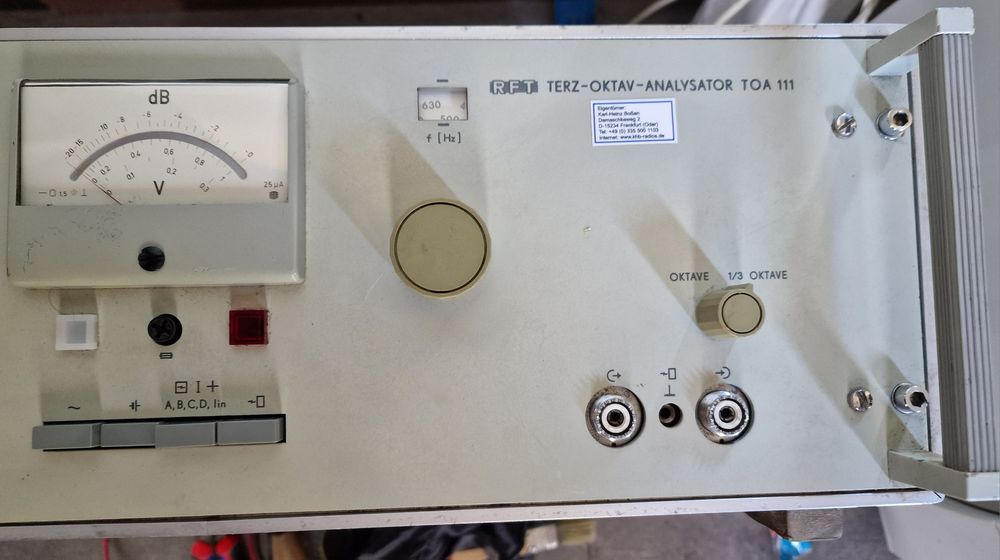 RFT terz oktav analysator TOA 111