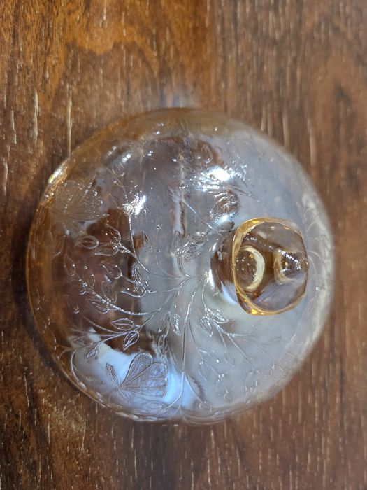 Manteigueira vidro casca de cebola