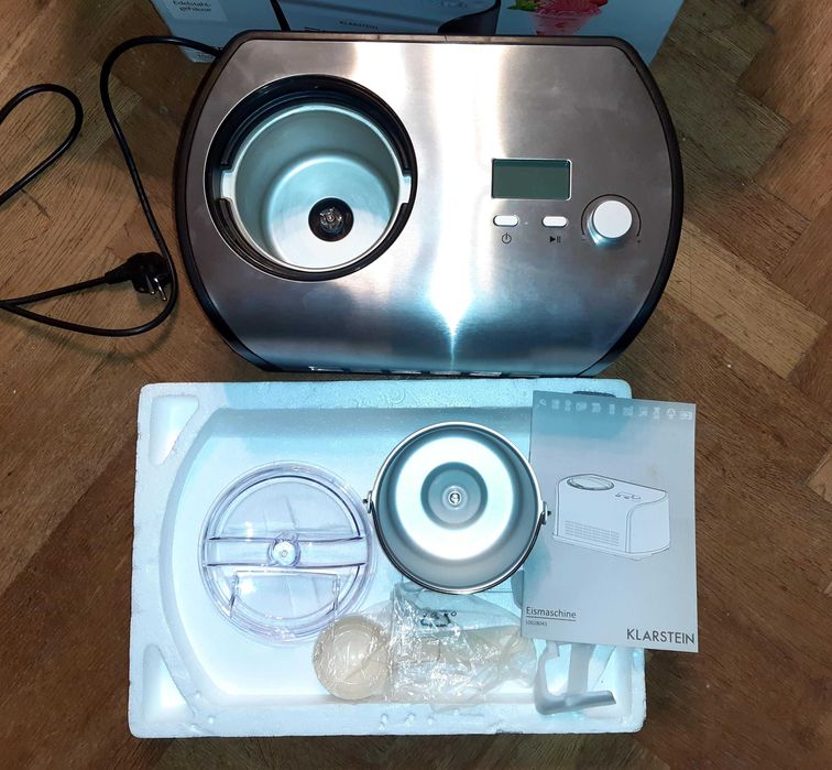 Klarstein maszyna do Lodów z Kompresorem Srebrna 1.2L 135W