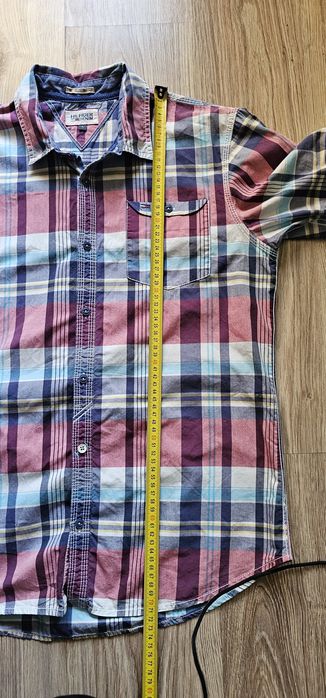 Tommy Hilfiger męska koszula rozmiar L 100% bawełny krótki rękaw