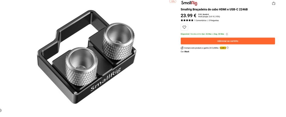 Smallrig hdmi clamp abracadeira NOVA