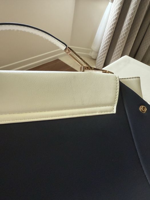 Torebka orsay biało granatowa