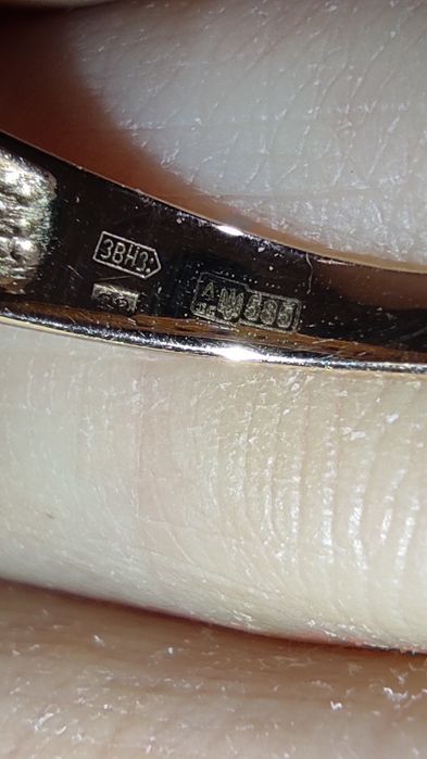 Укрзолото каблучка доріжка з діамантами  0,2 ct золото 585