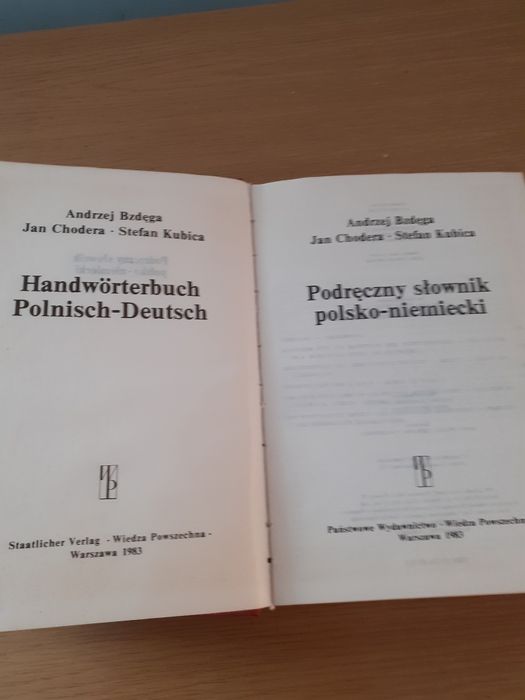 Slownik polsko niemiecki 1983rok
