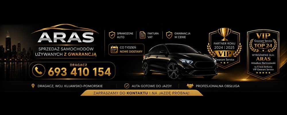 ARAS - Samochody z GWARANCJĄ top banner