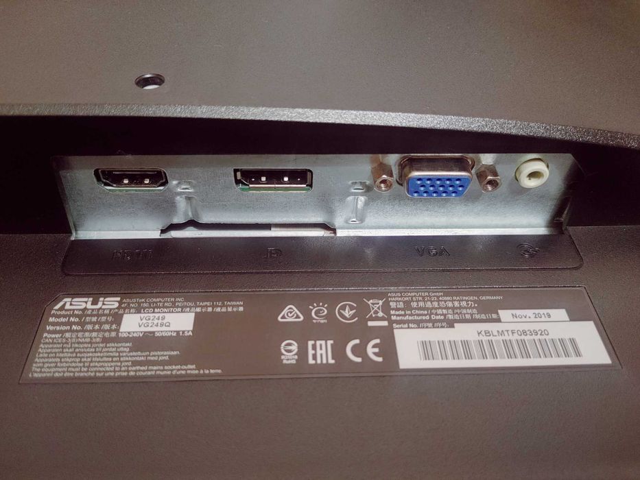 Монітор Asus TUF Gaming VG249Q битий.