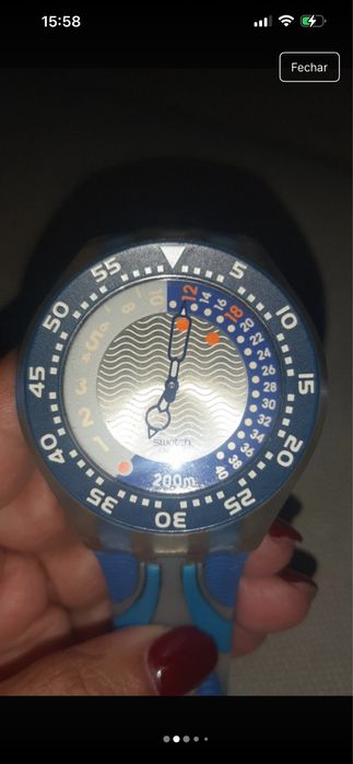Swatch Scuba azul.