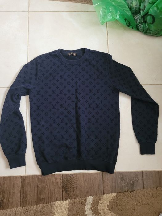 Bluza męska S logowana LV Louis Vuitton granatowa
