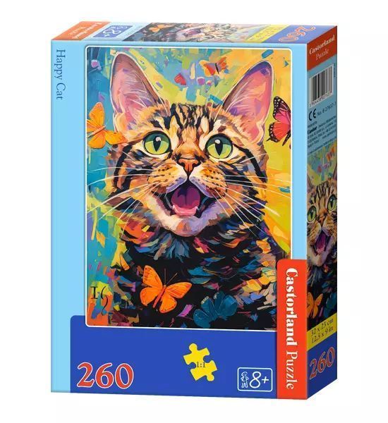 Puzzle 260 elementów. Szczęśliwy kot