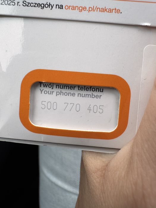 Łatwy numer ORANGE 500