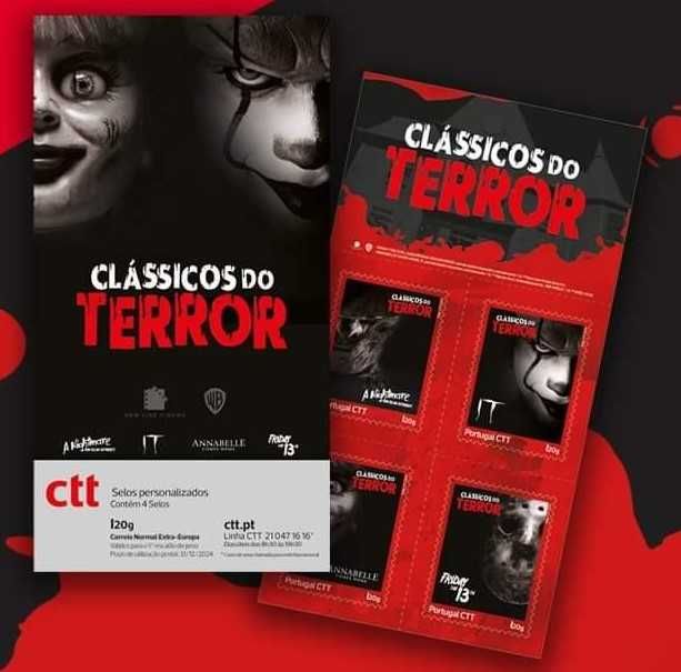 CLASSICOS DO TERROR - Booklet CTT 4 selos autoadesivos - 2023