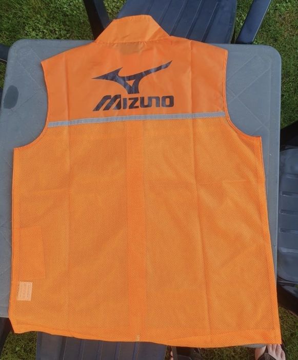 Mizuno Orange Gilet koszulka do biegania na rower r. L odblaskowa