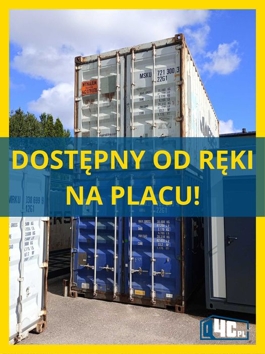 Kontener magazynowy 6 m, dostępny od ręki na placu