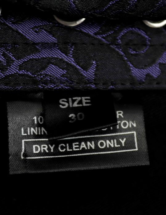 Вікторіанський корсет чорний фіолет готика стімпанк еротика size 30 L