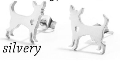 Brincos Cães - Aço