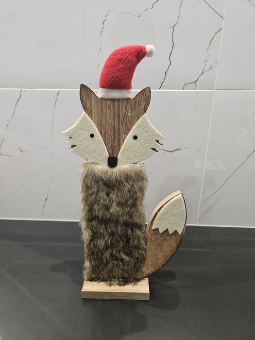 Lisek figurka drewno