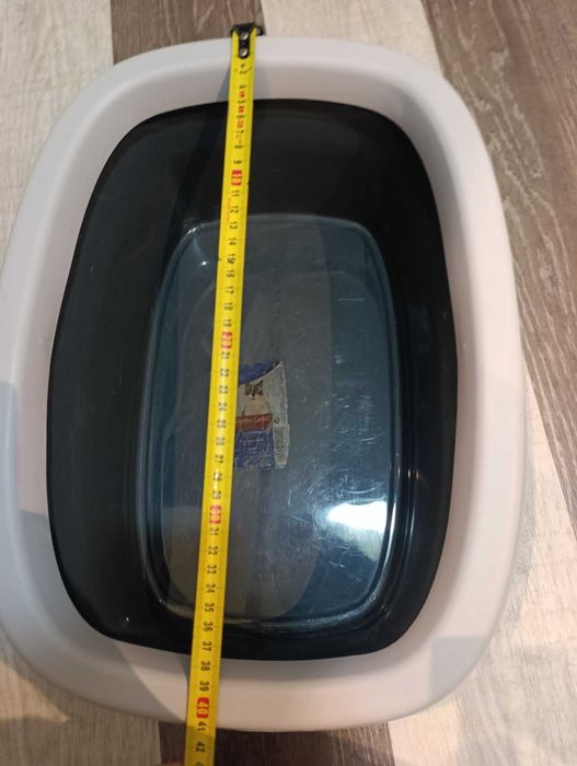 Туалет Trixie Carlo Litter для котів з ободом 31см × 14см × 43см сірий