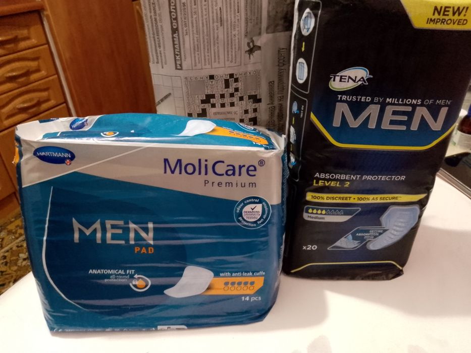 Урологічні чоловічі прокладки MOLI CARE 14 шт, Тена -20 шт